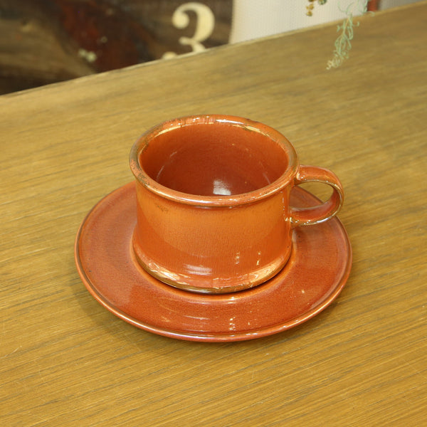 HAKUSAN JAPAN オレンジの陶器カップ＆ソーサー